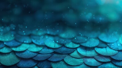 Close-up view of overlapping circular patterns in teal and turquoise shades.