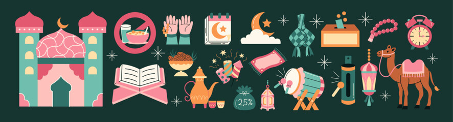 Ramadan Essentials Illustration Pack