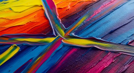 Vibrant abstract acrylic painting with bold colors and texture for creative art projects and interior decor