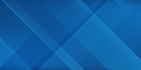 Fototapeta premium Blue background with abstract box rectangle geometric shapes modern element for banner, presentation design and flyer