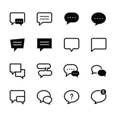 speech bubbles set