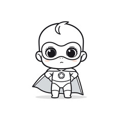 cute baby superhero design very cool