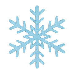 Fototapeta premium PNG Blue snowflake on white background.