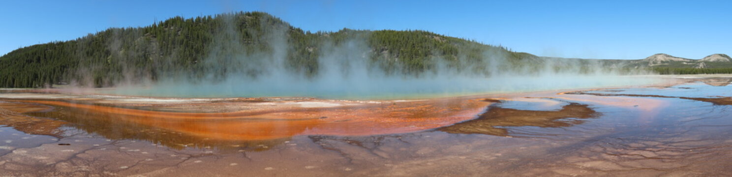 panoramic view of yellowstone national park