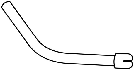 Dental Saliva Ejector Line Illustration Editable Color Vector