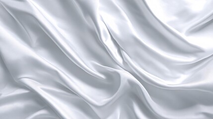 Naklejka premium Smooth White Silk Fabric Texture with Soft Natural Light and Elegant Folds