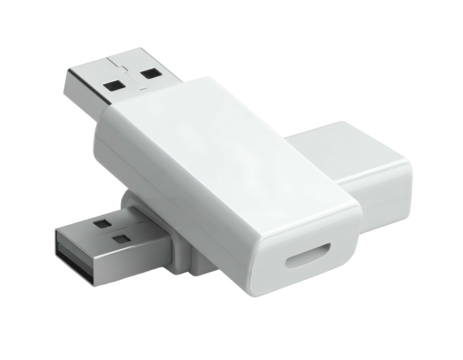 Compact adapter splits one USB port into multiple connections