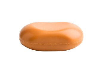 Single brown oval pill isolated on transparent background