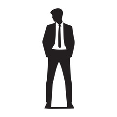 vector silhouette of a businessman