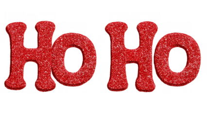 Sparkling red letters as a cheerful holiday decoration, created AI, PNG