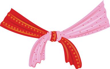 Indian wedding gathbandhan dupatta design.