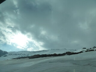 Cordillera de los Andes, cubierta de nieve