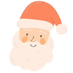 Cute Minimalist Santa Claus Illustration
