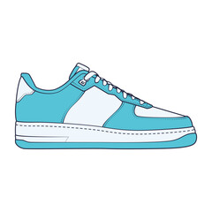 High-quality full color vector illustration of a modern streetwear sneaker with bold shapes and vibrant tones. Suitable for product mockups, branding, posters, merchandise, templates, and digital grap