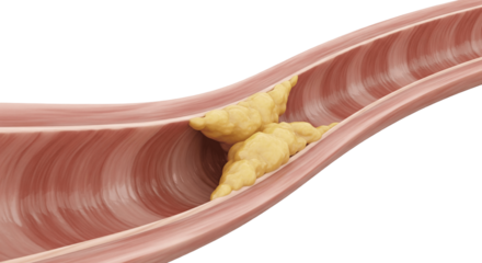 3D Realistic Human Vein Partially Blocked by Fat Smooth Clean Surface Simple Anatomy PNG