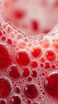 Red Bubbles Close-Up