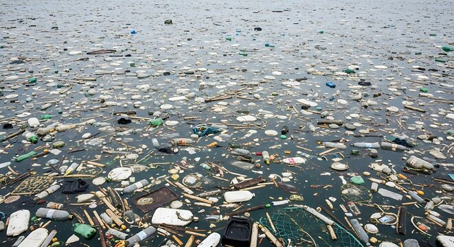 Ocean Plastic Pollution - A Sea of Waste and Environmental Crisis.