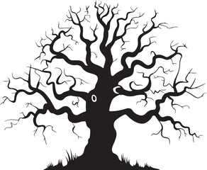 Bare Tree Silhouette vector image