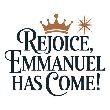 Rejoice, Emmanuel has come Svg