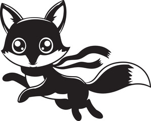 Obraz premium Cute cartoon fox vector art