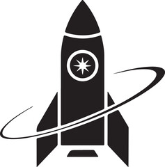 Rocket icon line art vector image