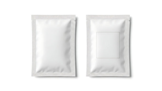 Sleek blank sachet mockup ready for your brand's design, perfect for product samples, food, or cosmetics packaging, create your custom look here