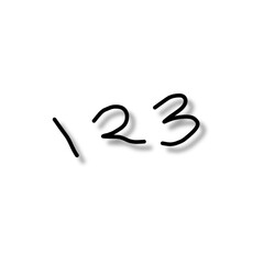 Bold Decorative Number 1 2 3 Vector for Modern Graphic Design and Creative Illustration