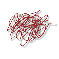 Abstract Hand-Drawn Scribble Shadow Pen Lines Set for Modern Minimalist Graphic Design