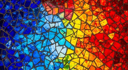 Vibrant Gradient Glass Tile Texture