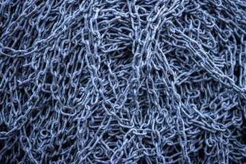 Rusty Heavy Chain Close-Up Texture Background
