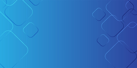 Modern blue gradient background with abstract rounded square outlines, ideal for technology themes, business presentations, and digital designs.