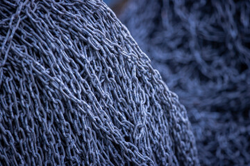 Rusty Heavy Chain Close-Up Texture Background