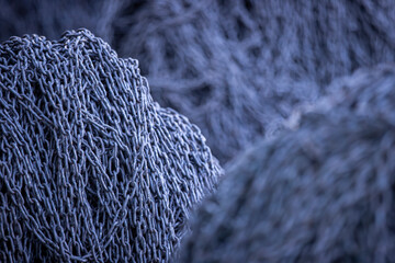 Rusty Heavy Chain Close-Up Texture Background
