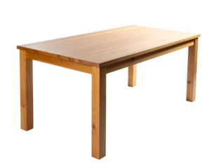Solid wood dining table with simple, modern design