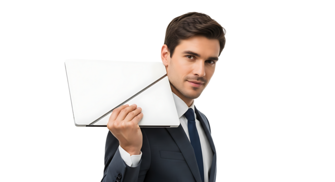 Confident young businessman holding a stack of important documents ready for an upcoming meeting or presentation