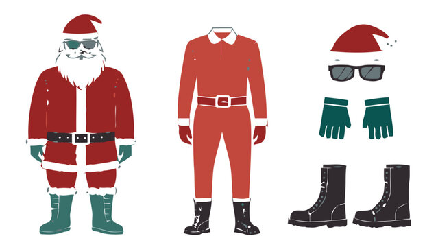 Santa Claus Costume Parts: Festive Holiday Apparel for Christmas Celebrations, Fun Seasonal Outfit Elements, and Jolly Saint Nick Dress Up