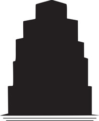 Black and white Chicago city skyline illustration silhouette with USA flag design of urban skyscrapers and architecture