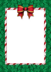 Festive Christmas Frame with Bow background 