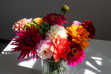 bouquet of colorful autumn flowers