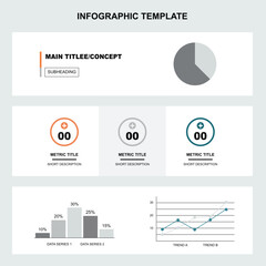 Obraz premium Modern & Minimalist Infographic Template Customizable Layout for Professional Data Visualization