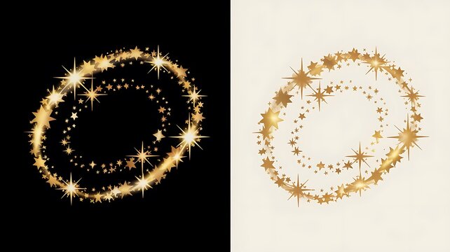 Gold alphabet and symbols with floral and holiday decoration pattern