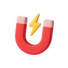 Soft 3D Magnet isolated on transparent background