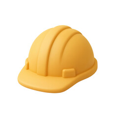 Fototapeta premium Soft 3D Construction Helmet isolated on transparent background