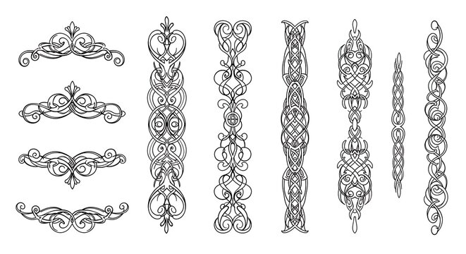 Celtic ornamental design elements
