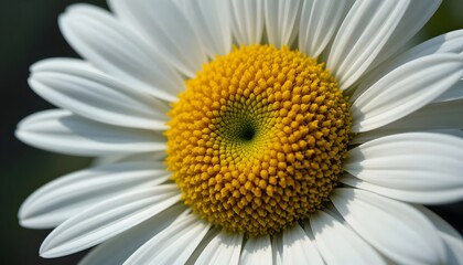 Close-Up of a White Daisy Flower with Yellow Center and Petals