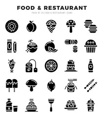 Food and Restaurant icons set. Vector illustration.