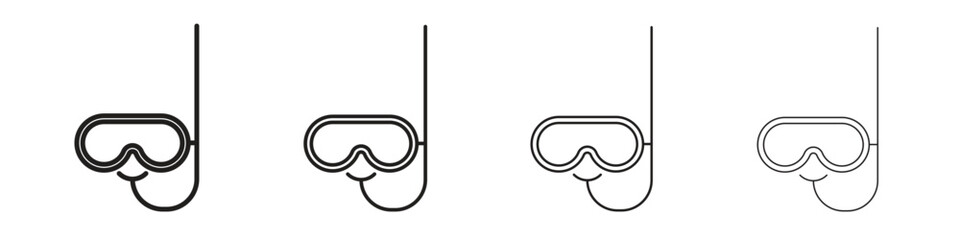 Scuba diving icon, modern stroke line art logotype graphic design pack © Creatives