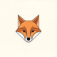 Brown fox mascot abstract logo design vector illustration 