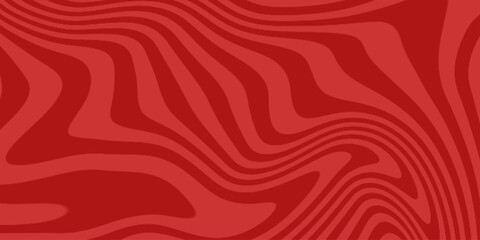 Abstract red wavy lines pattern background. Vector psychedelic retro style backdrop.  Dynamic background. Seamless pattern vector.