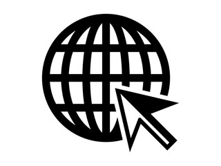 Go to Web Icon Symbol in Modern Flat Vector Design